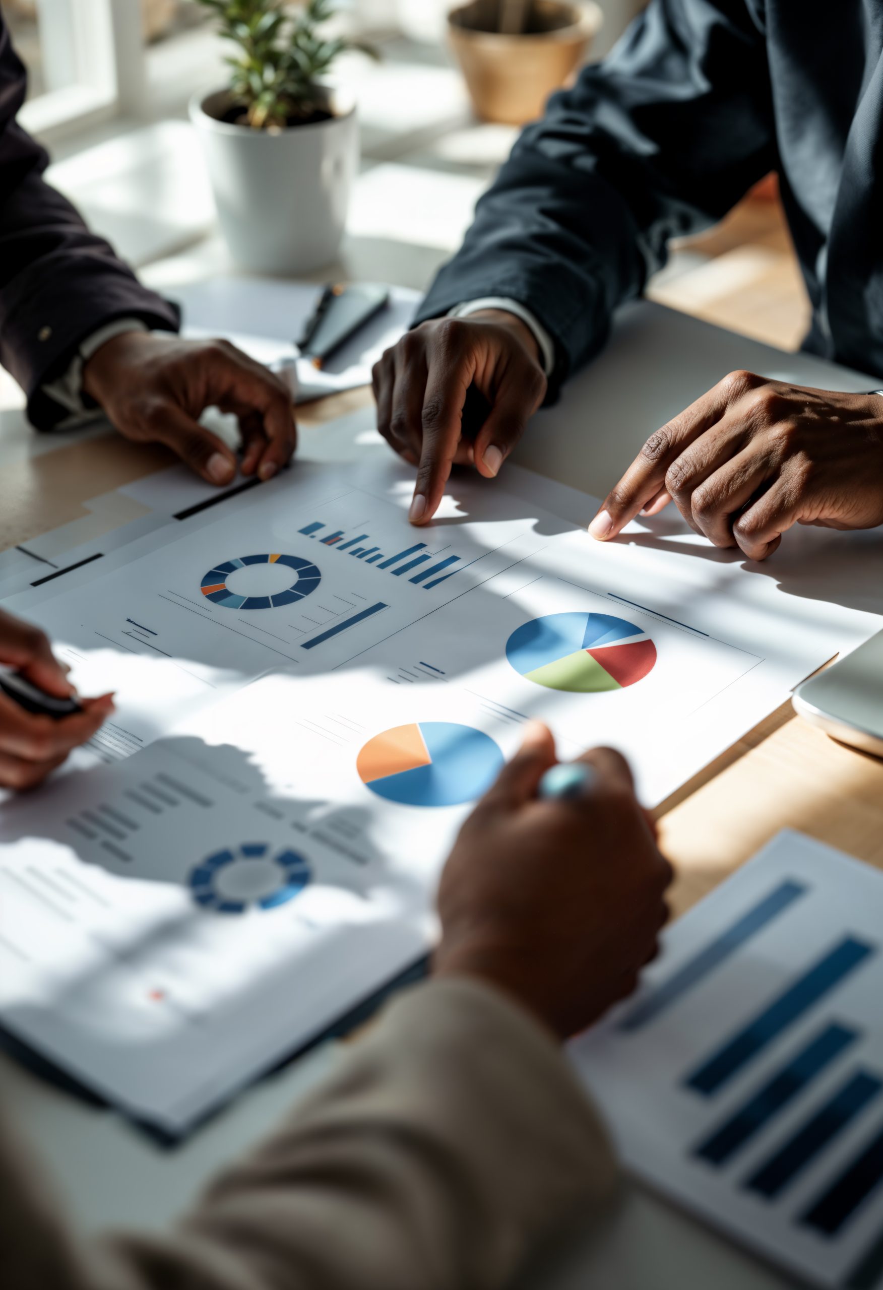 employee working marketing setting